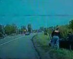 vidéo policier flic bord route fauche voiture dérapage