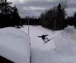vidéo saut à ski toit