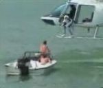 vidéo régis bateau hélicoptère mer tombe coule