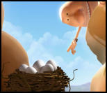 vidéo egghunt egg hunt paul yan homme préhistorique caverne chasse oeuf nid tombe maladroit