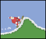 jeu flash frosty flips surf neige père nöel humour insolite