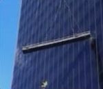 vidéo laveur vitres plateforme vent violent denver plaza tower