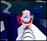 jeu santa artos équilibre toit cheminée cadeau flash père nöel humour insolite