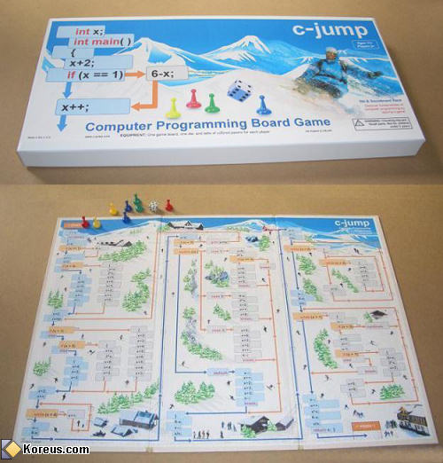 photo c-jump jeu plateau apprendre programmer informaticien informatique ordinateur humour insolite