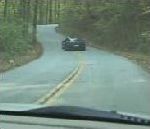 vidéo voiture corvette arbre accident