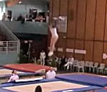 vidéo mauvaise réception trampoline gymnaste