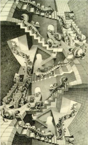 photo image escalier illusion optique humour insolite