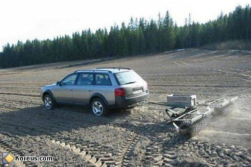 photo tracteur voiture 4x4 humour insolite