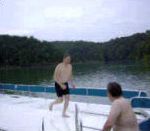 vidéo sol bateau glissant plongeon raté