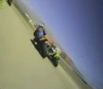 vidéo chute moto caméra mode poursuite