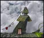 jeu flash haluz point click antenne parabole television oiseau humour insolite