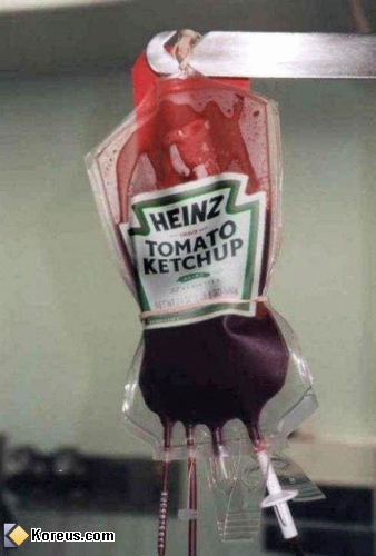 poche sang heinz tomato ketchup photo image affiche publicité humour insolite