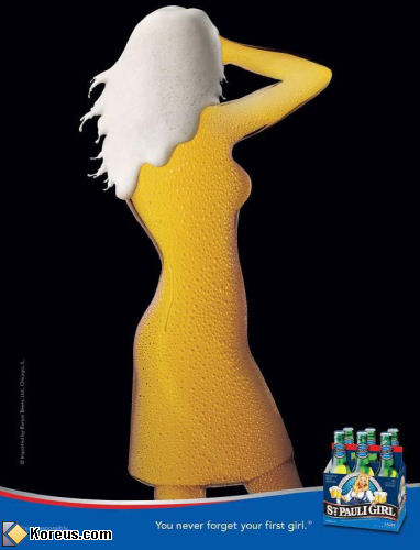 biere st pauli girl femme photo image affiche publicité humour insolite