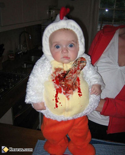 photo image bébé costume alien halloween citrouille