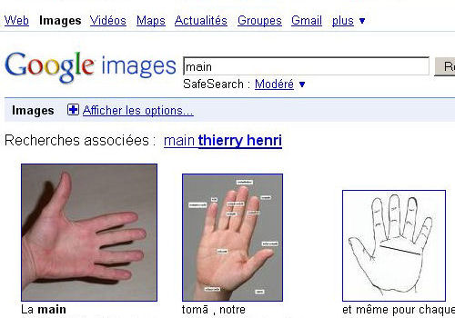 photo thierry henry main google images