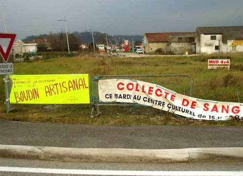 photo humour insolite boudin artisanal collecte de sang