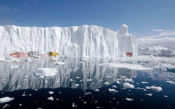 photo humour insolite graffiti tag iceberg