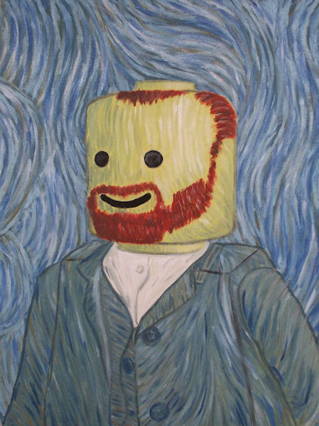 insolite gogh lego portrait van
