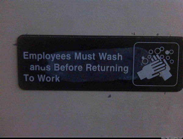 insolite anus panneau