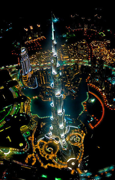 insolite burj dubai khalifa nuit