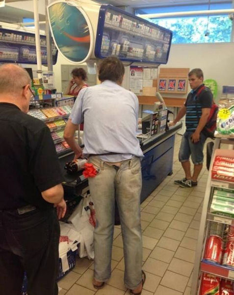 insolite envers homme pantalon