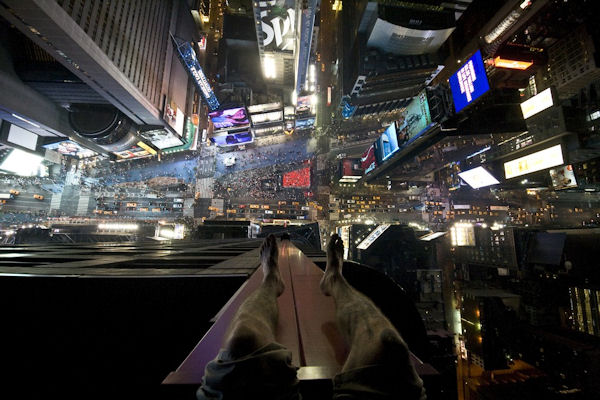 insolite dessus new-york square times vide