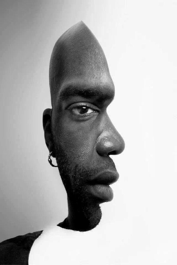 insolite face profil visage