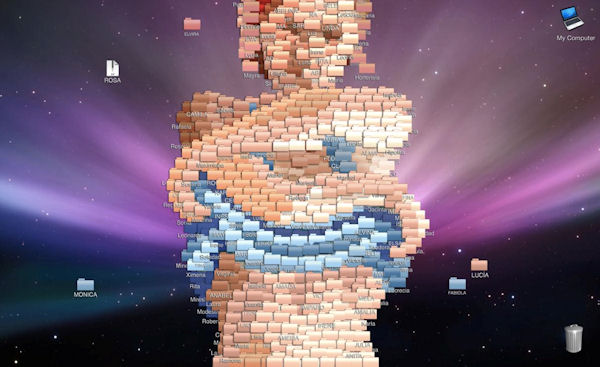 insolite bureau dessin femme icone