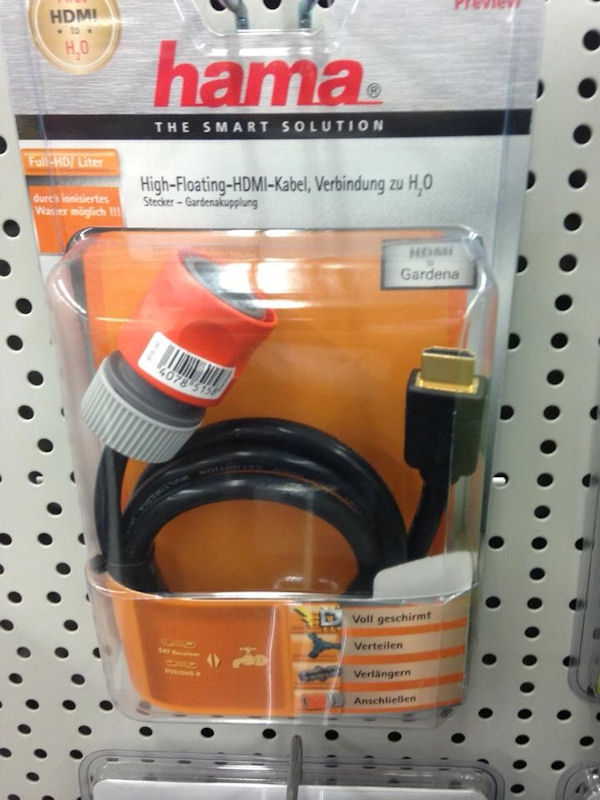 insolite eau hdmi prise robinet