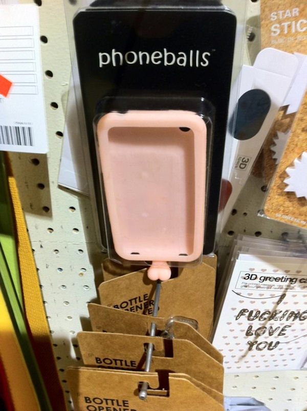 insolite coque portable telephone testicule
