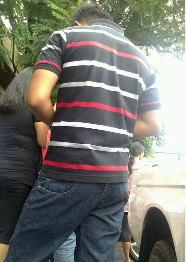 insolite envers homme jeans pantalon