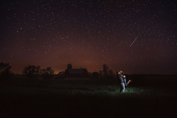 insolite demande etoile filante mariage meteore