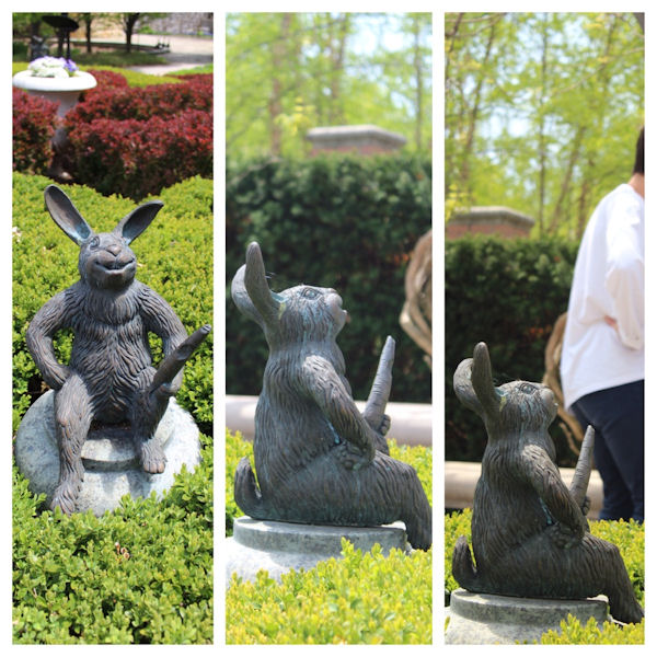 insolite carotte lapin statue