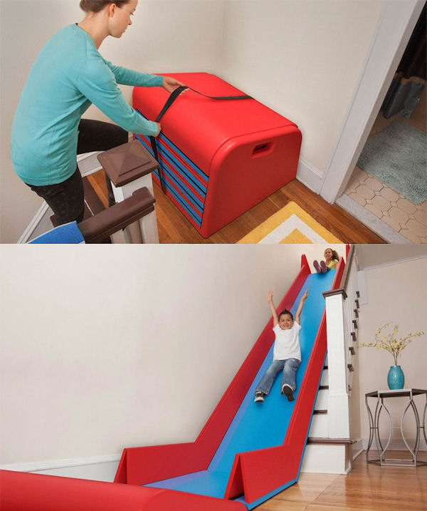 insolite escalier toboggan