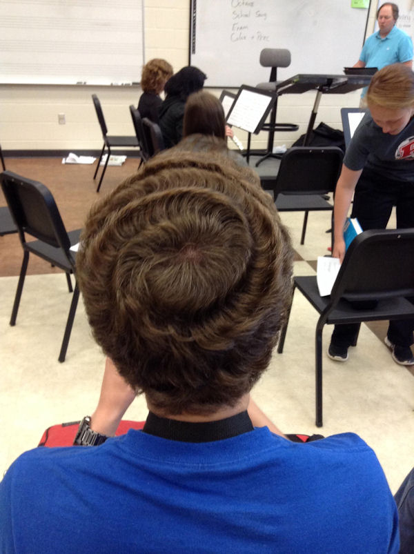 insolite cheveux spirale