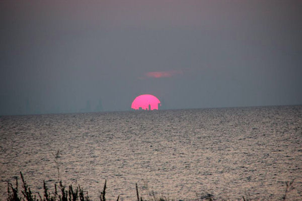 insolite chicago coucher lac soleil ville