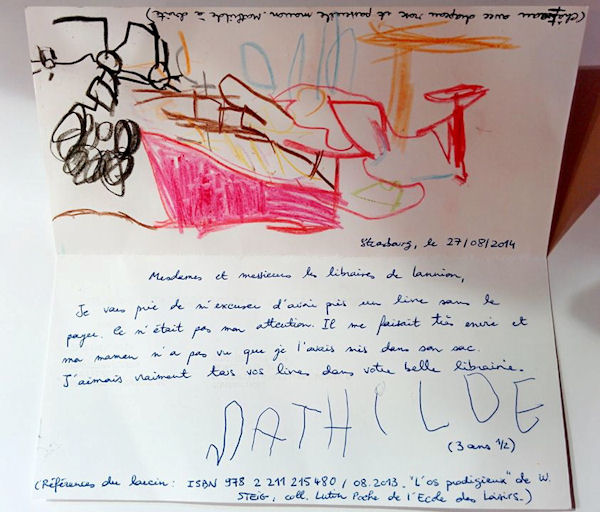 insolite courrier dessin libraire