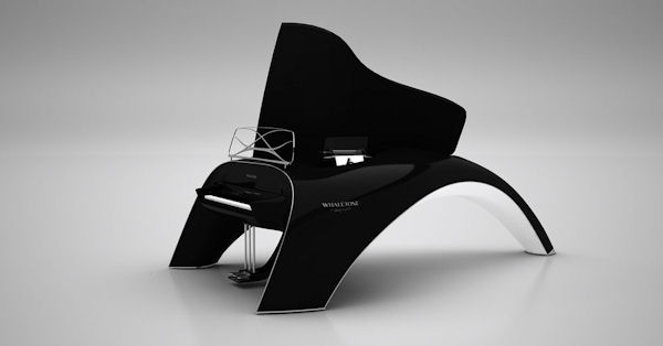 insolite design piano whaletone