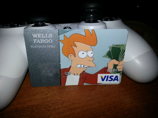 insolite bancaire carte fry futurama meme