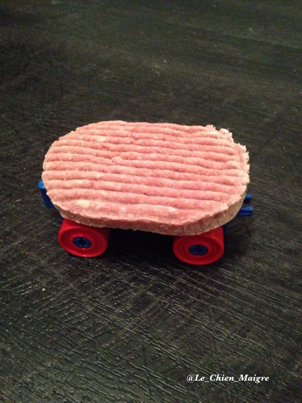 insolite roulette skateboard steak