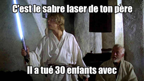 insolite laser luke sabre skywalker star wars