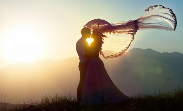 insolite coeur lumiere photo mariage