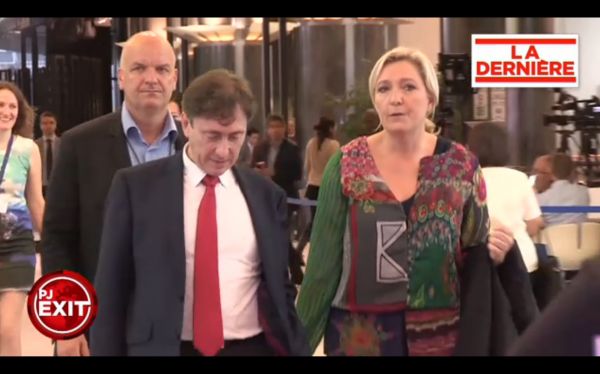 insolite lepen marine logo koreus