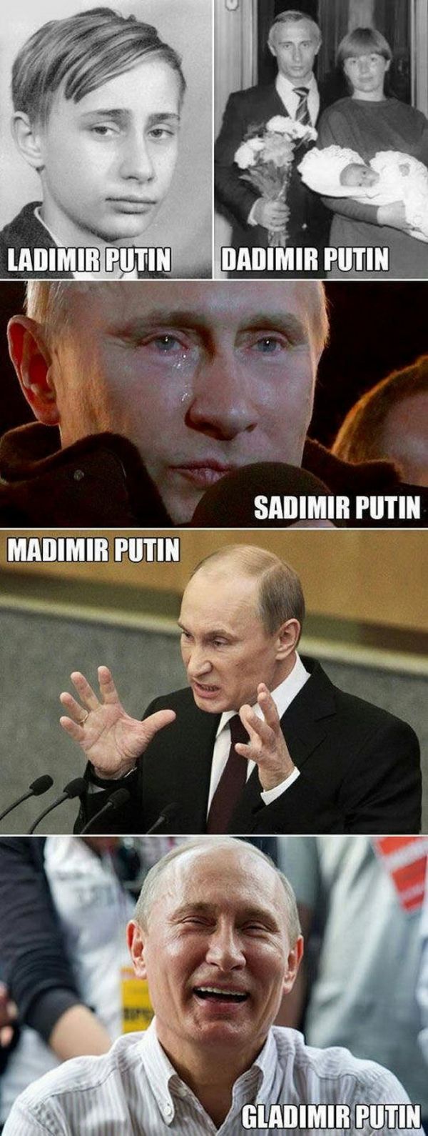 insolite emotion facette poutine putin vladimir