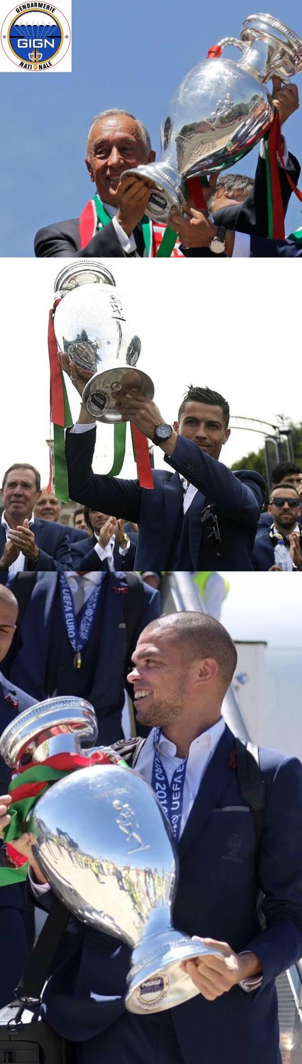 insolite 2016 autocollant coupe euro football gign