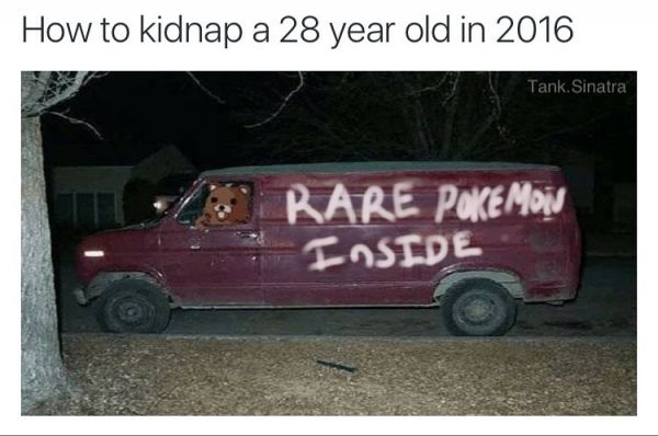 insolite camionnette go kidnapping pokemon
