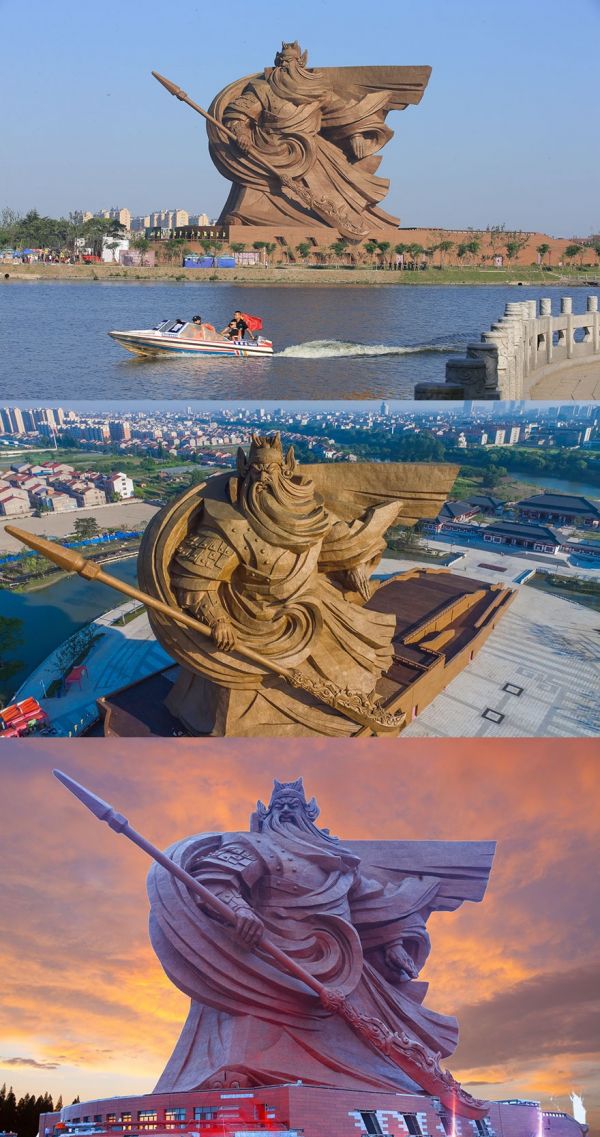 insolite chine dieu guerre statue