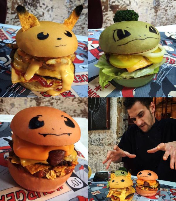 insolite hamburger pikachu pokemon