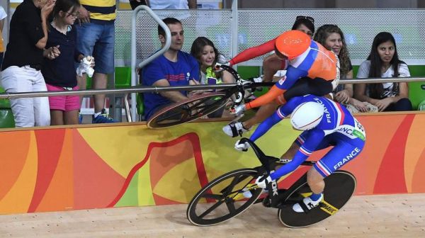 insolite 2016 cyclisme cycliste equilibre jo piste velo