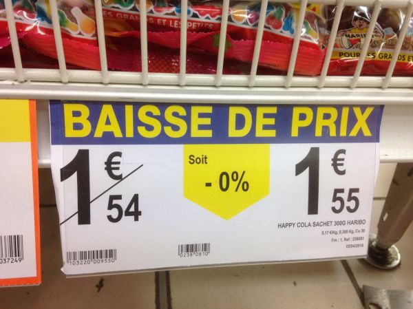 insolite baisse bonbon haribo leader magasin paquet price prix reduction